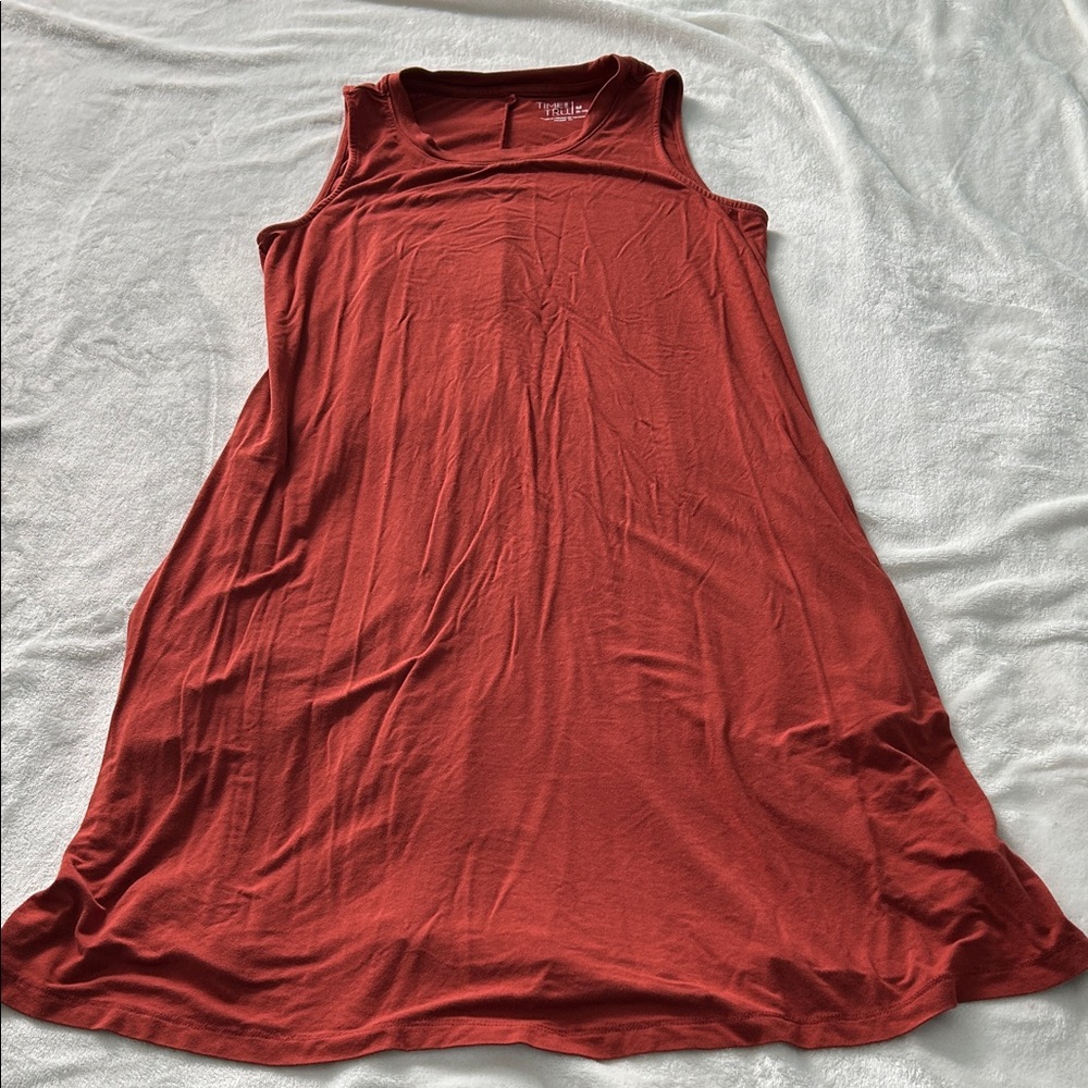 Time and Tru Sleeveless Rust Dress